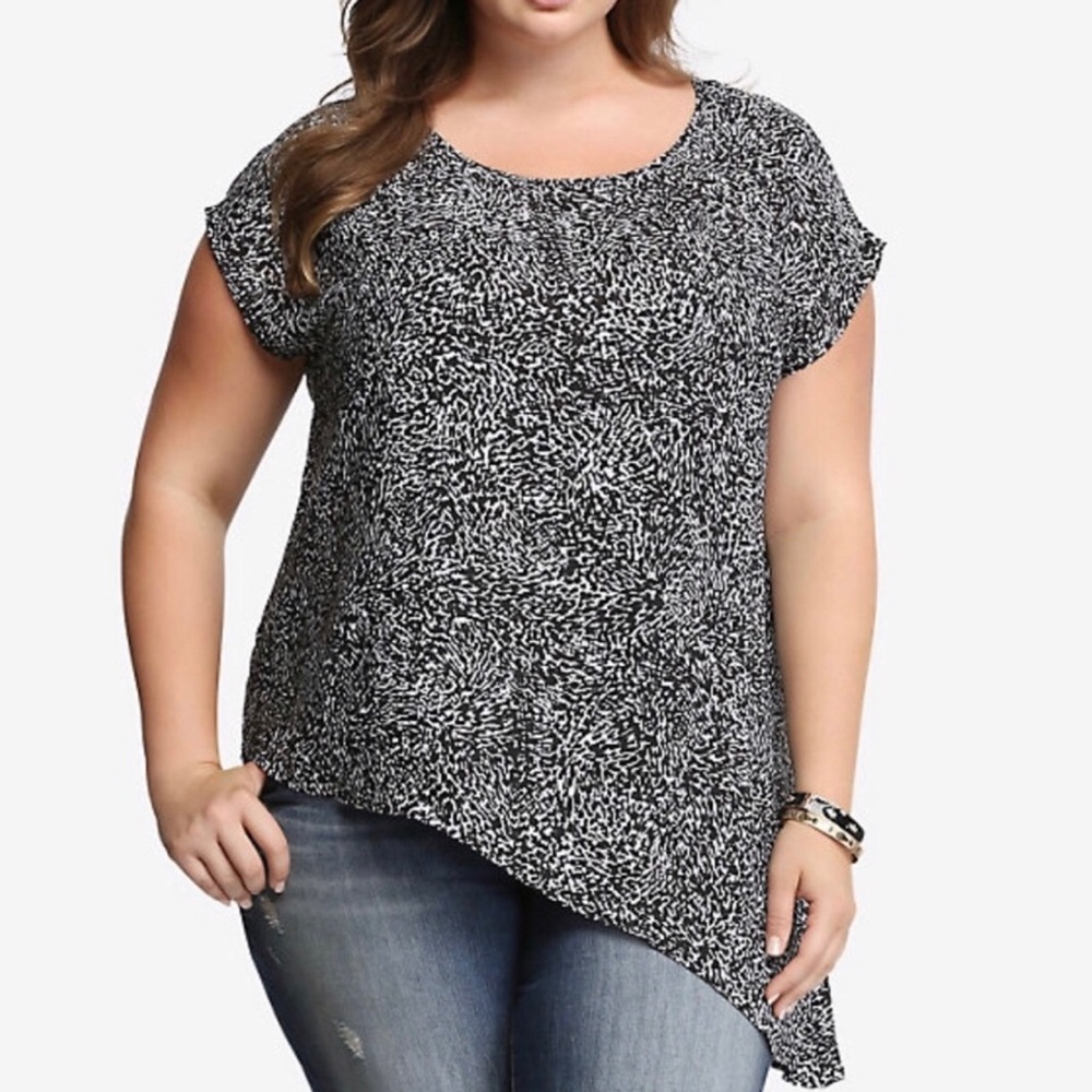 Torrid Abstract Print Asymmetrical Top
